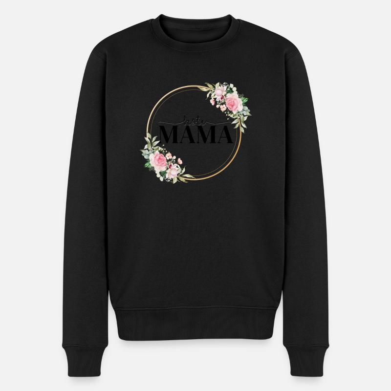 Beste Mama - Geschenkidee - Männer Premium Bio Pullover - Schwarz