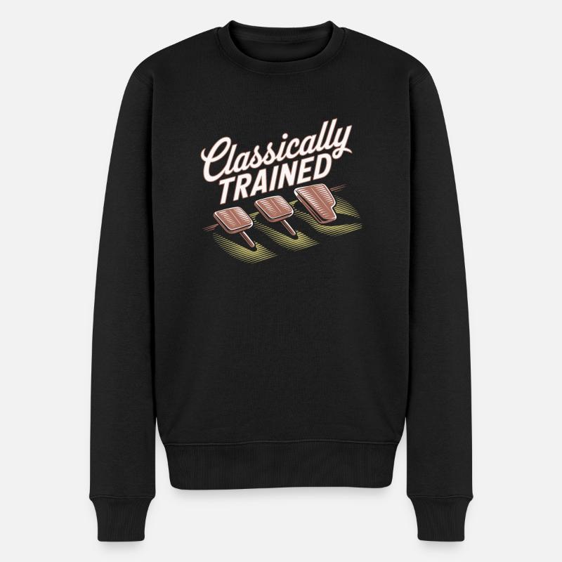 Humorvolles Retro-Auto-Design - Männer Premium Bio Pullover - Schwarz