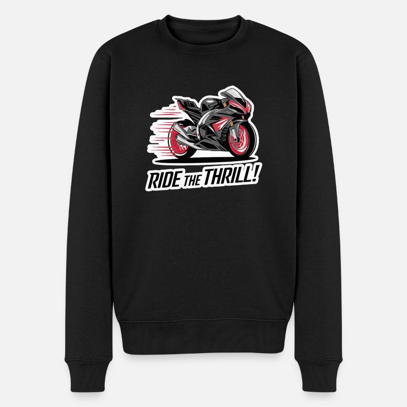 SURFEZ SUR LE FRISSON - Pull Premium bio Homme - noir