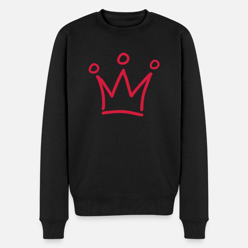 couronne - Pull Premium bio Homme - noir
