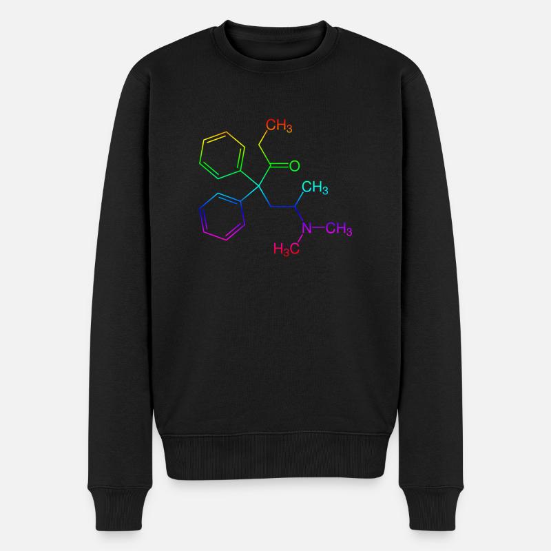 Methadone structural formula - Men's Premium Organic Jumper - black