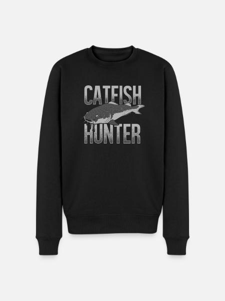 Catfish Chasseur Catfish Catfish Pêche au poisson-chat - Pull Premium bio Homme - noir