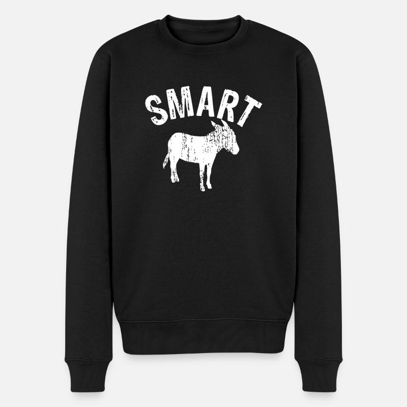 Smartass - Männer Premium Bio Pullover - Schwarz