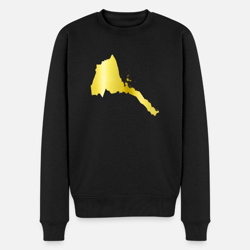 eritrea hall gold - Männer Premium Bio Pullover - Schwarz