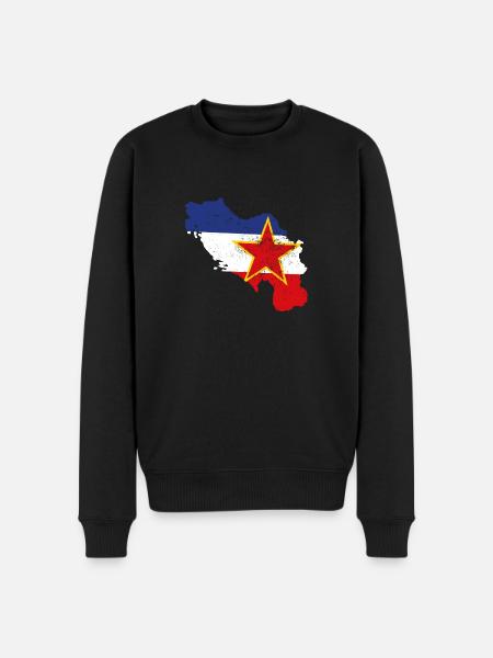 Balkan Yugoslavia nostalgia gift idea - Men's Premium Organic Jumper - black