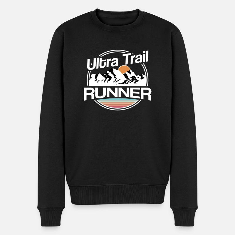 Ultrarunning, Ultra Trail Runne - Männer Premium Bio Pullover - Schwarz