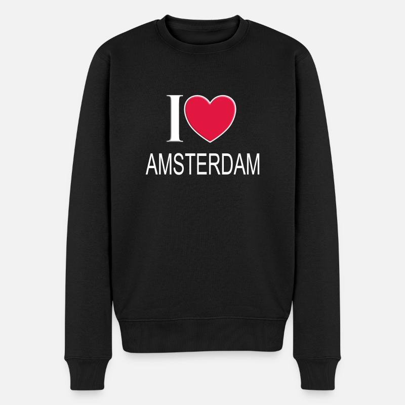 J’adore Amsterdam - Pull Premium bio Homme - noir