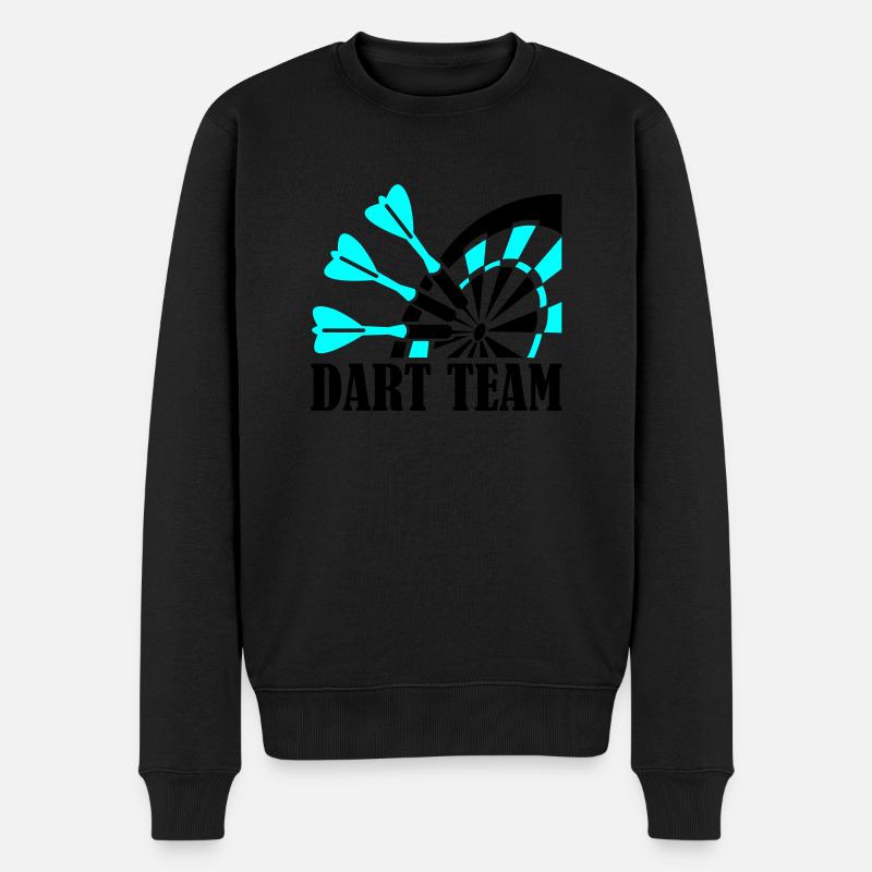 dart team - Männer Premium Bio Pullover - Schwarz