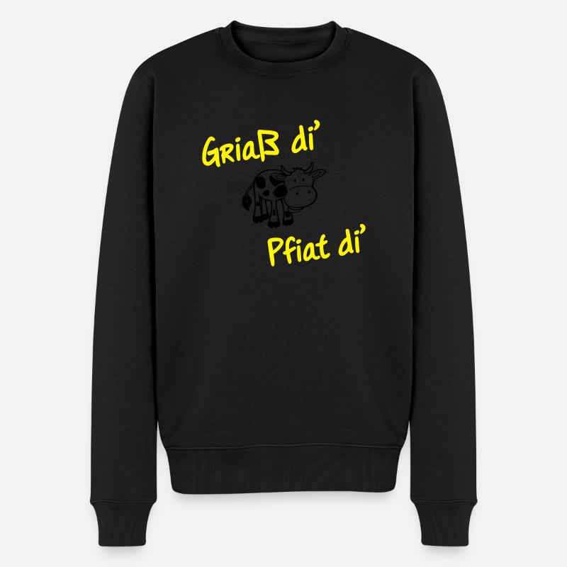 Griaß di pfiat di T-Shirts - Männer Premium Bio Pullover - Schwarz