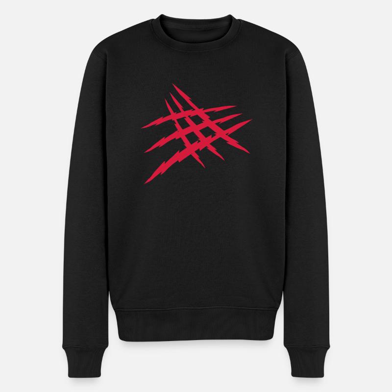 Monster Krallen Kratzer - Männer Premium Bio Pullover - Schwarz