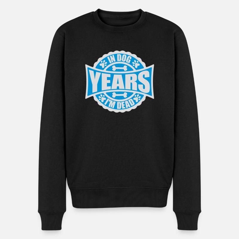 in dog years Dead - Männer Premium Bio Pullover - Schwarz