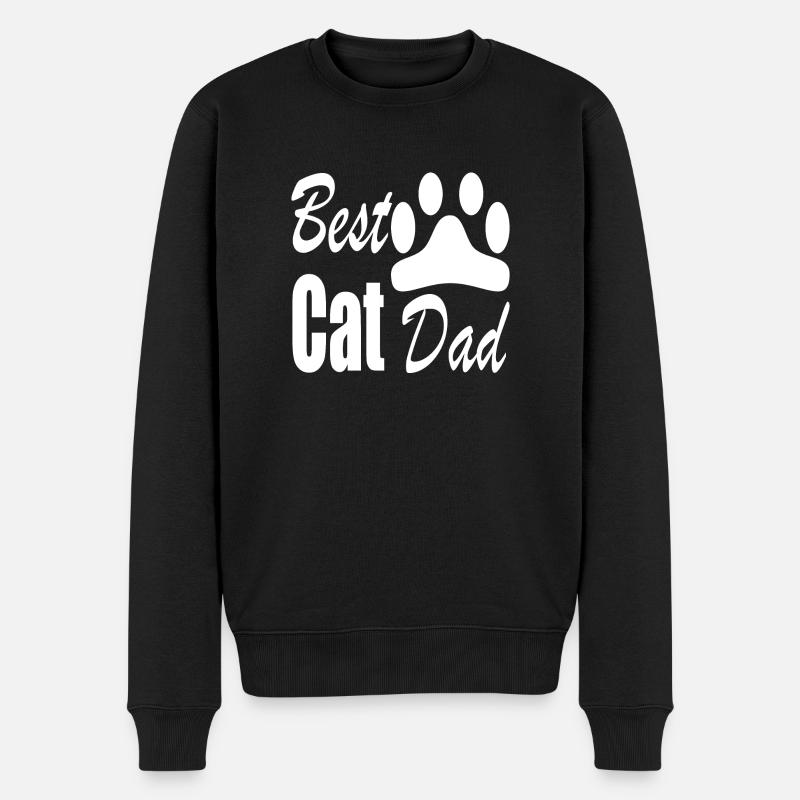 Meilleur père chat - Pull Premium bio Homme - noir