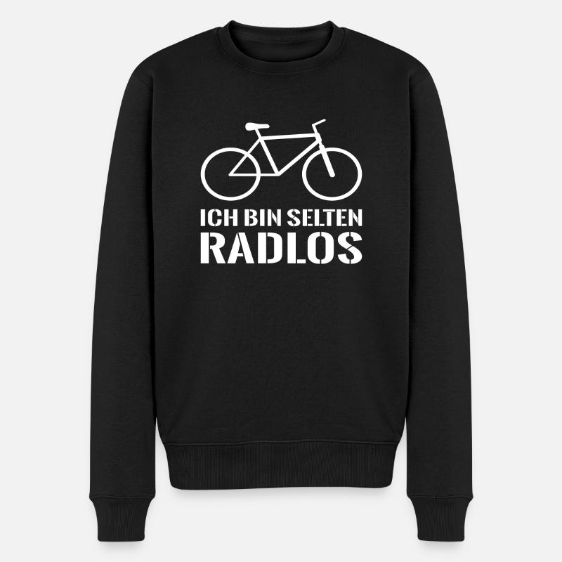 Fahrrad Spruch Rad - Männer Premium Bio Pullover - Schwarz