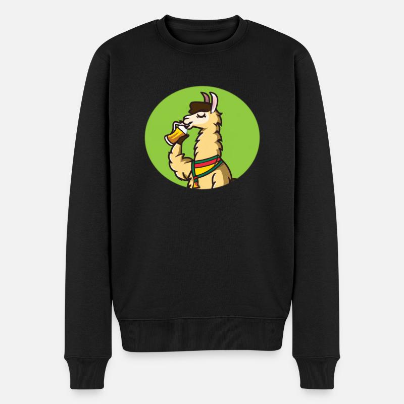 Lama Bière Verte - Pull Premium bio Homme - noir