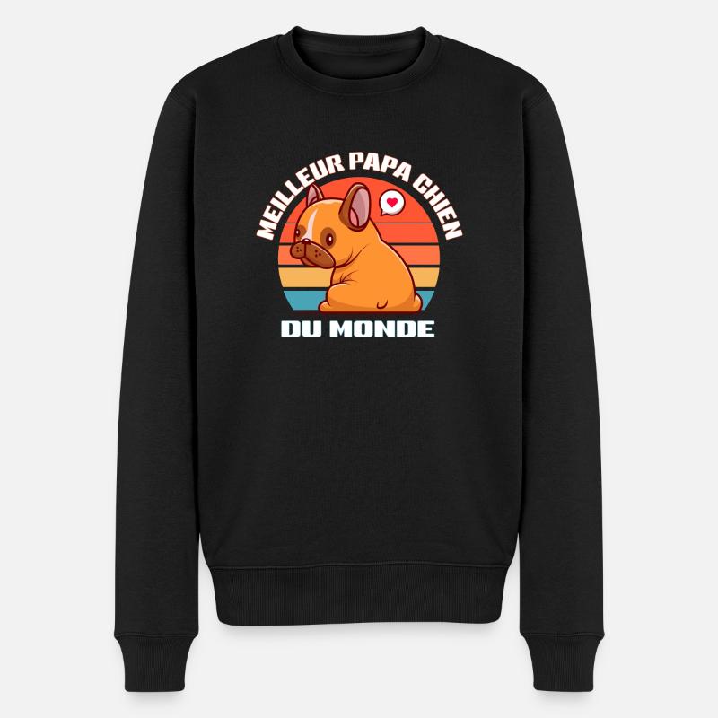 Papa chien - Pull Premium bio Homme - noir