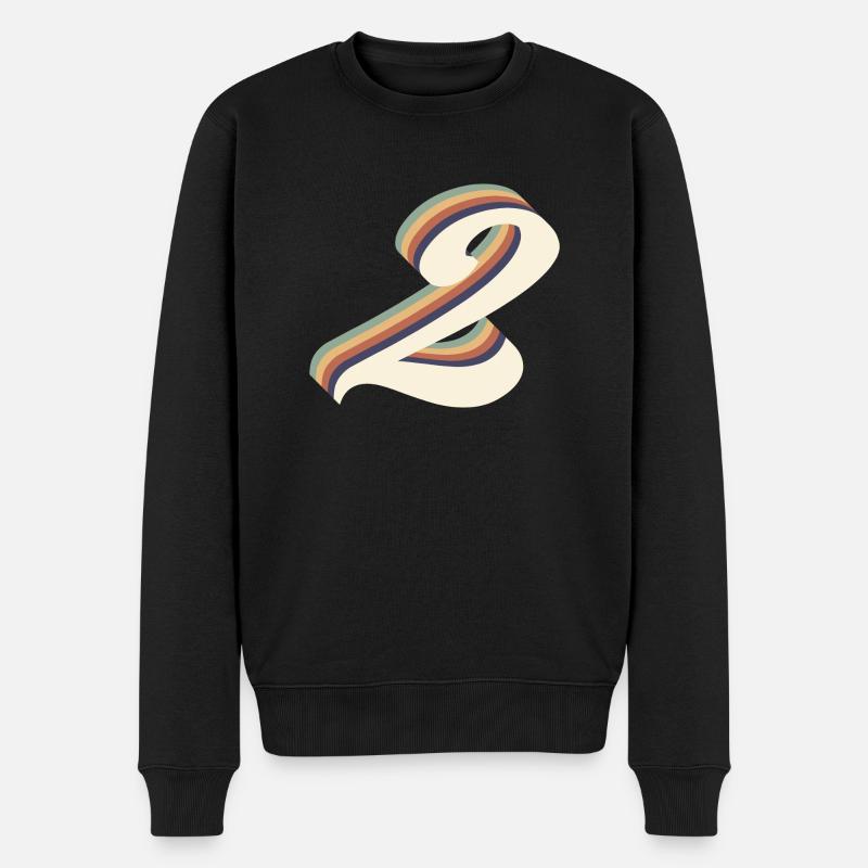 2e anniversaire vintage - Pull Premium bio Homme - noir
