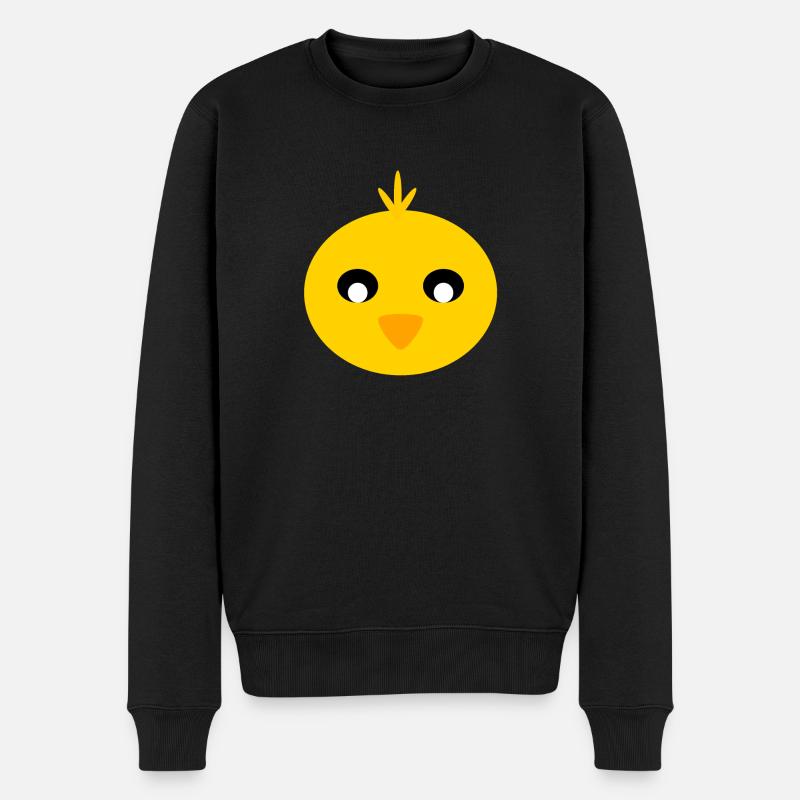 Kükengesicht - Männer Premium Bio Pullover - Schwarz