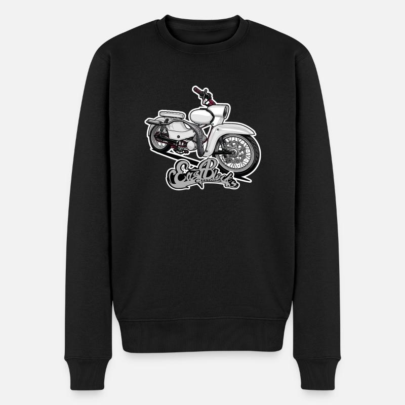 Star (weiß) // Illustration - Männer Premium Bio Pullover - Schwarz