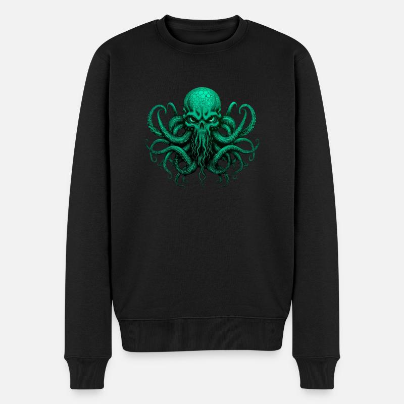 Cthulhu - Männer Premium Bio Pullover - Schwarz