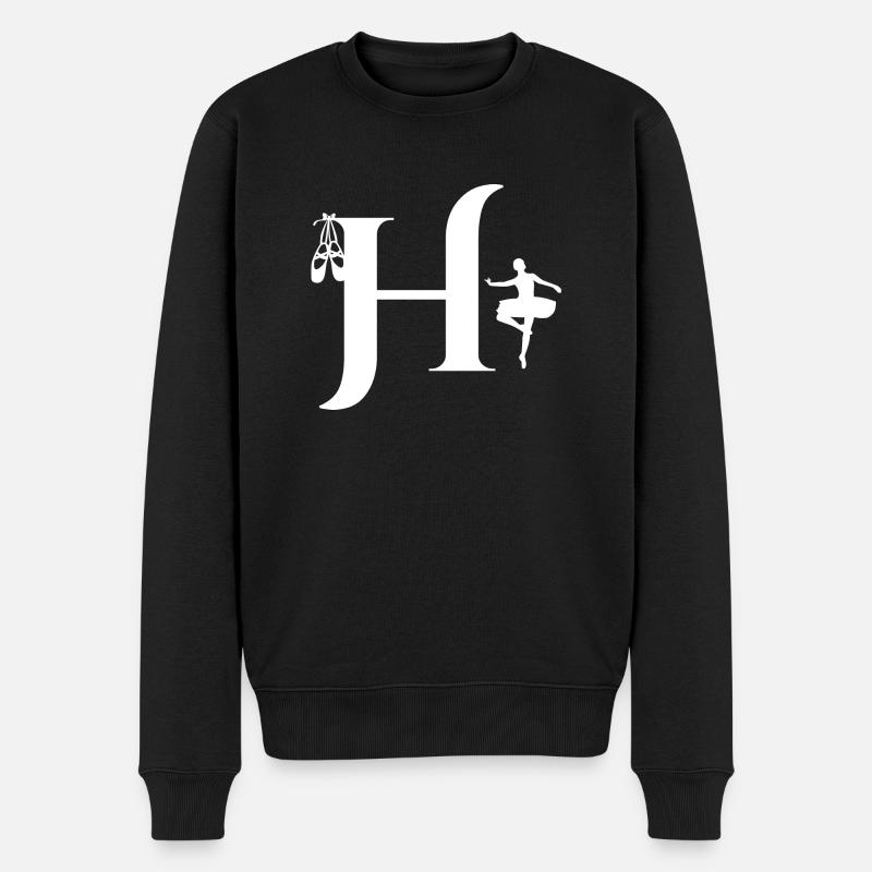 Lettre h ballerine - Pull Premium bio Homme - noir