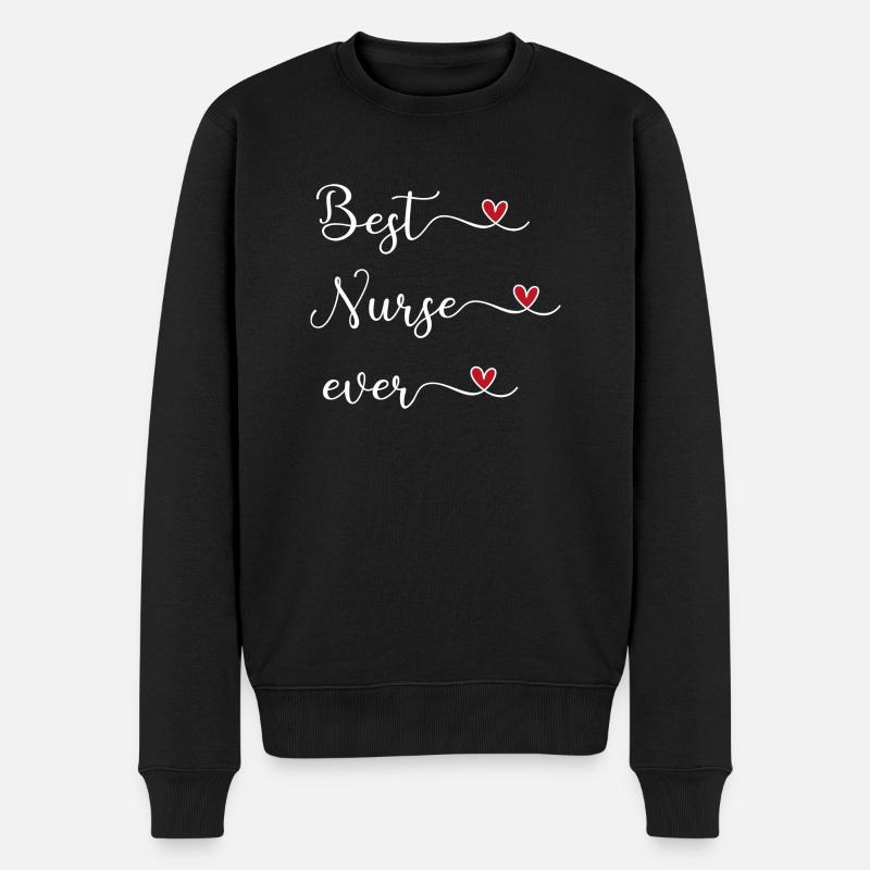 Krankenschwester - Männer Premium Bio Pullover - Schwarz