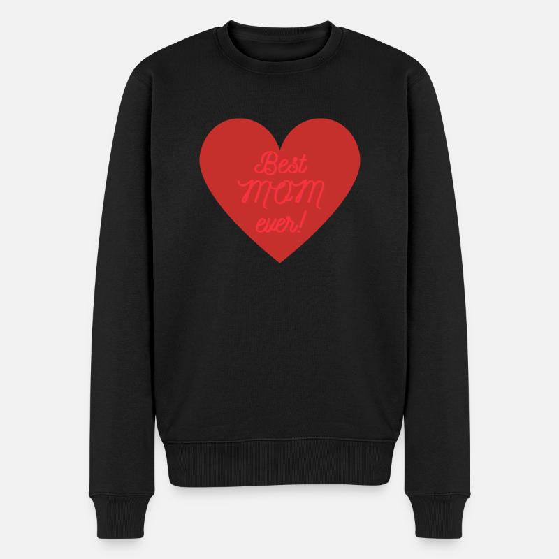 Best Mom Ever - Männer Premium Bio Pullover - Schwarz