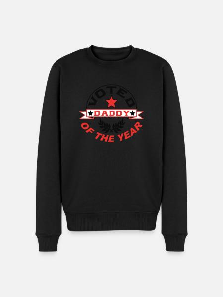 Voted DADDY of the year - Men's Premium Organic Jumper - black
