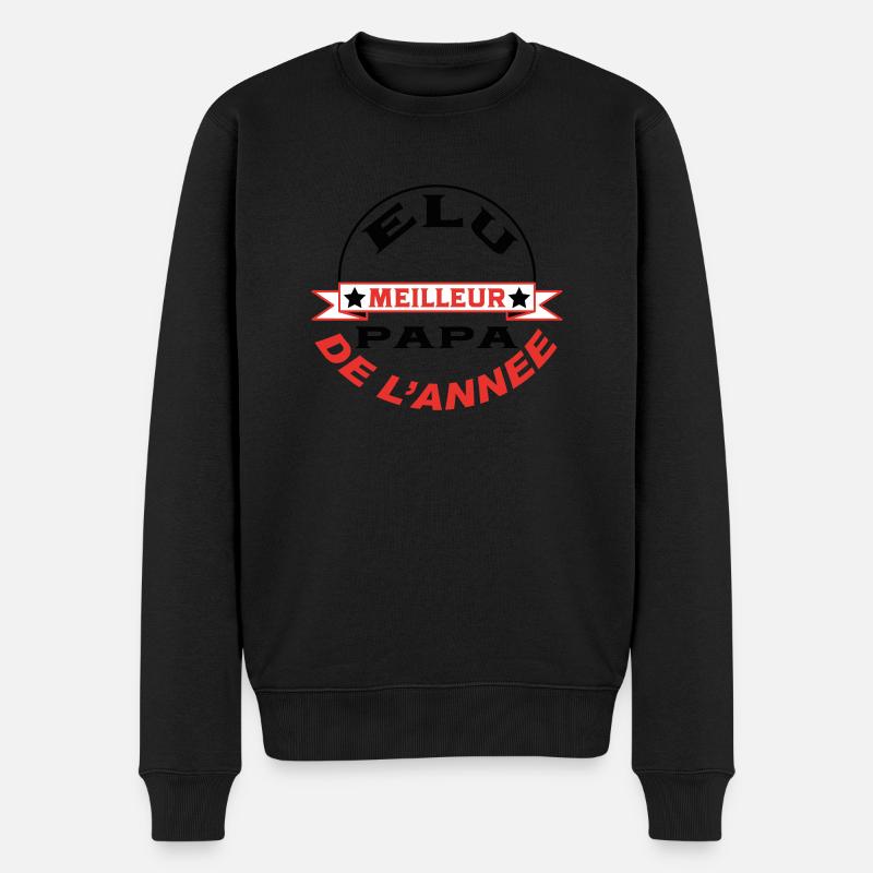 Elu meilleur papa de l'année - Pull Premium bio Homme - noir
