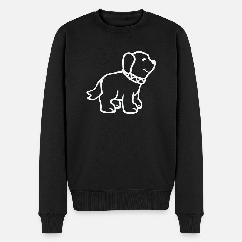 dog - Männer Premium Bio Pullover - Schwarz