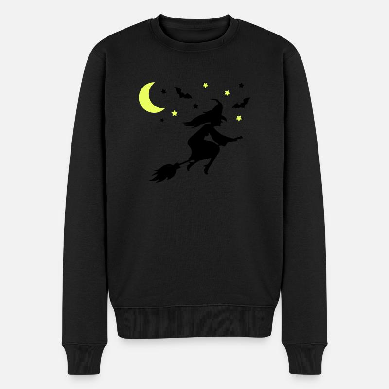 Hexe - Männer Premium Bio Pullover - Schwarz