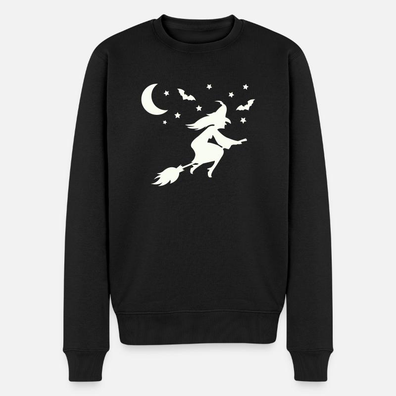 Hexe - Männer Premium Bio Pullover - Schwarz
