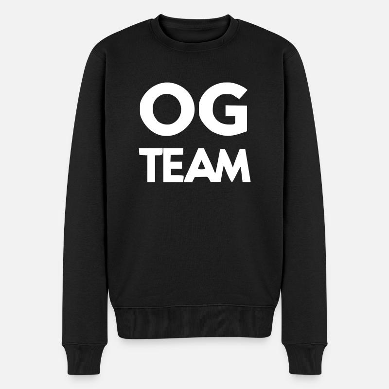 OG-Team - Männer Premium Bio Pullover - Schwarz