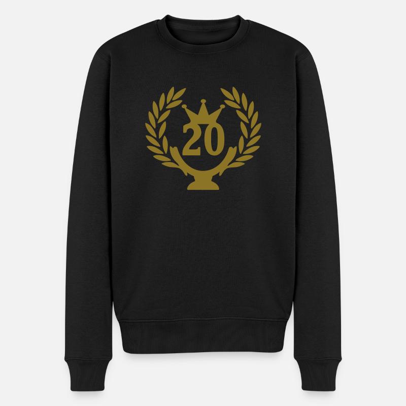 20_real_coppa_corona - Männer Premium Bio Pullover - Schwarz