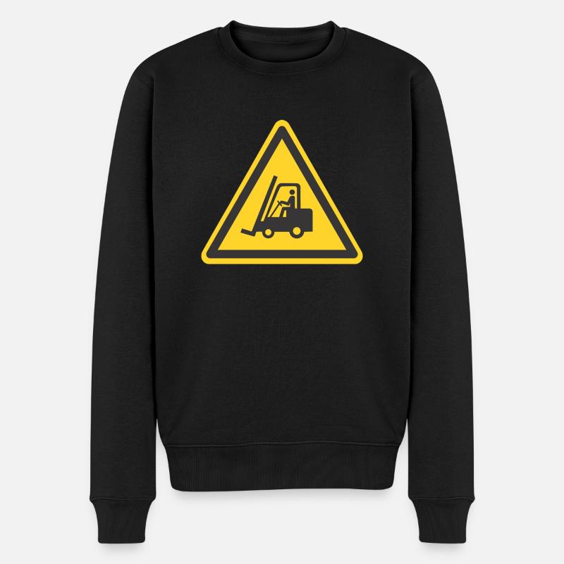 Gabelstabler - Männer Premium Bio Pullover - Schwarz