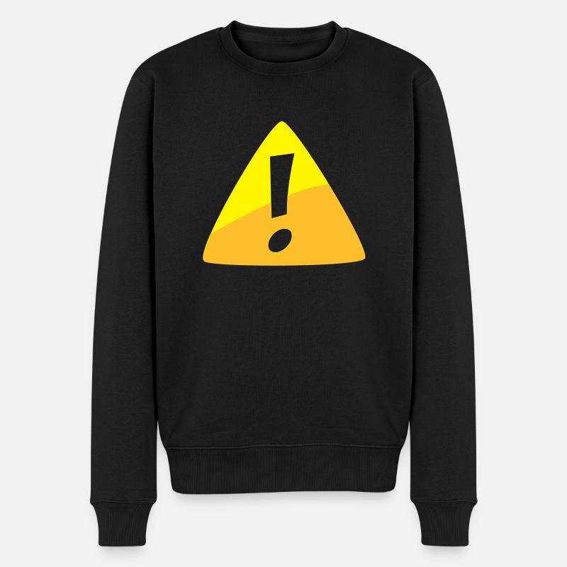 WARNING - Männer Premium Bio Pullover - Schwarz