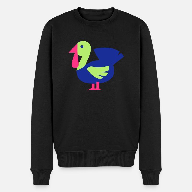 turkey - Männer Premium Bio Pullover - Schwarz