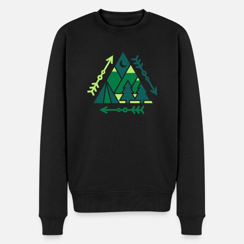 Motif extérieur (triangles) - Pull Premium bio Homme - noir