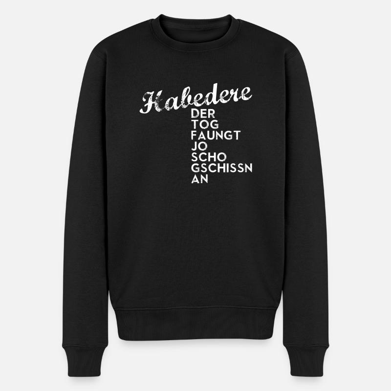habedere - Männer Premium Bio Pullover - Schwarz