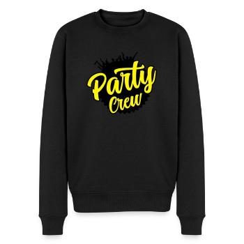 party crew - Männer Premium Bio Pullover - Schwarz - Vorne - Nico (187cm)