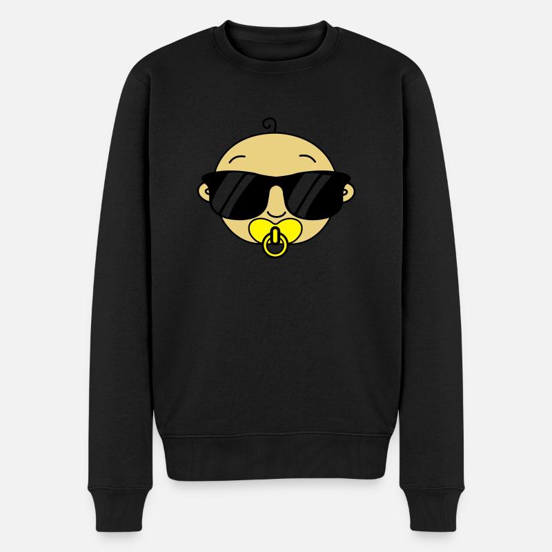 baby - Männer Premium Bio Pullover - Schwarz