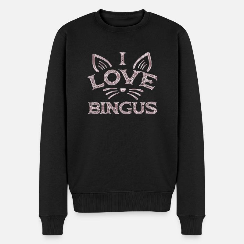 Bingus Cat - Männer Premium Bio Pullover - Schwarz