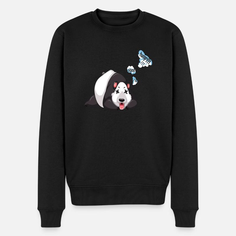 Panda je suis si affamé - Pull Premium bio Homme - noir