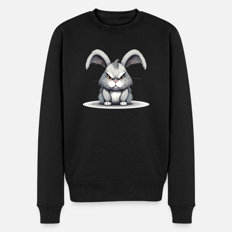 Zaar le lapin en colère - Pull Premium bio Homme - noir