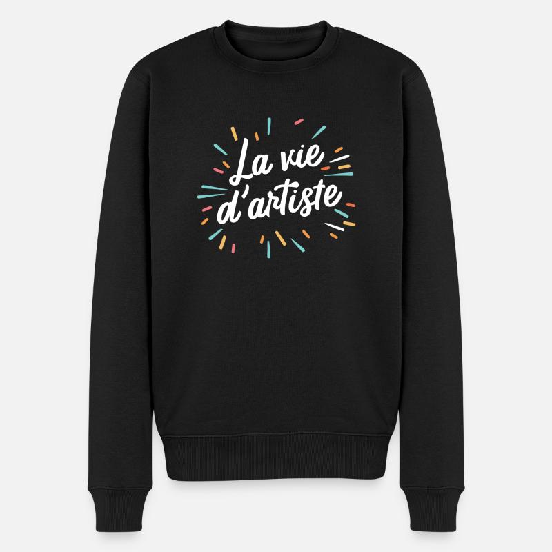 La vie d'artiste - Pull Premium bio Homme - noir