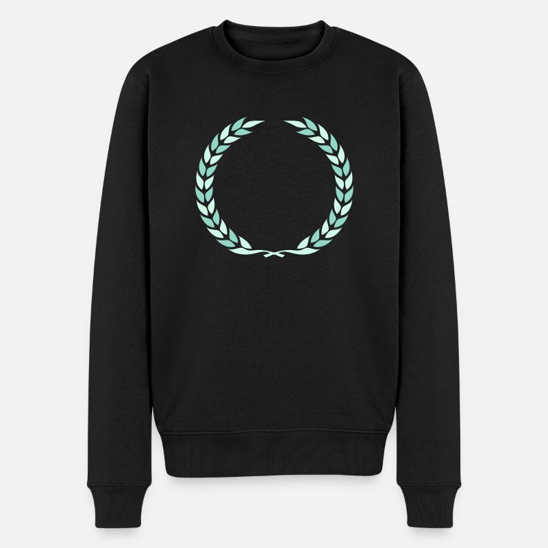 lorbeerkranz kranz - Männer Premium Bio Pullover - Schwarz