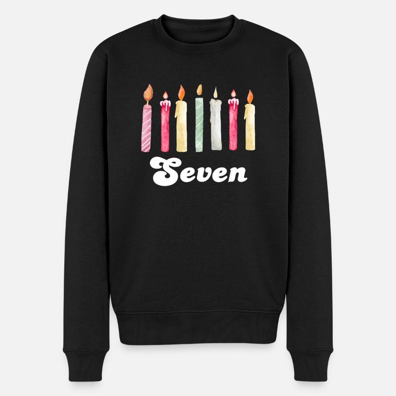 7e anniversaire bougie - Pull Premium bio Homme - noir