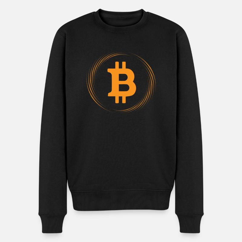 Bitcoin Ellipse Oval Master Future of Money Design - Männer Premium Bio Pullover - Schwarz