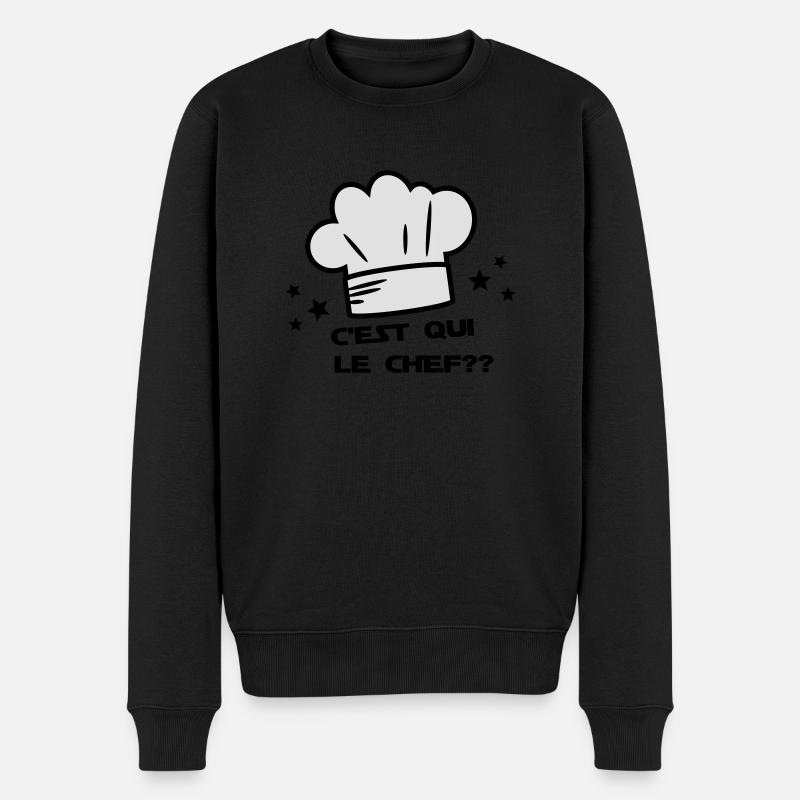 C'est qui le chef - Pull Premium bio Homme - noir