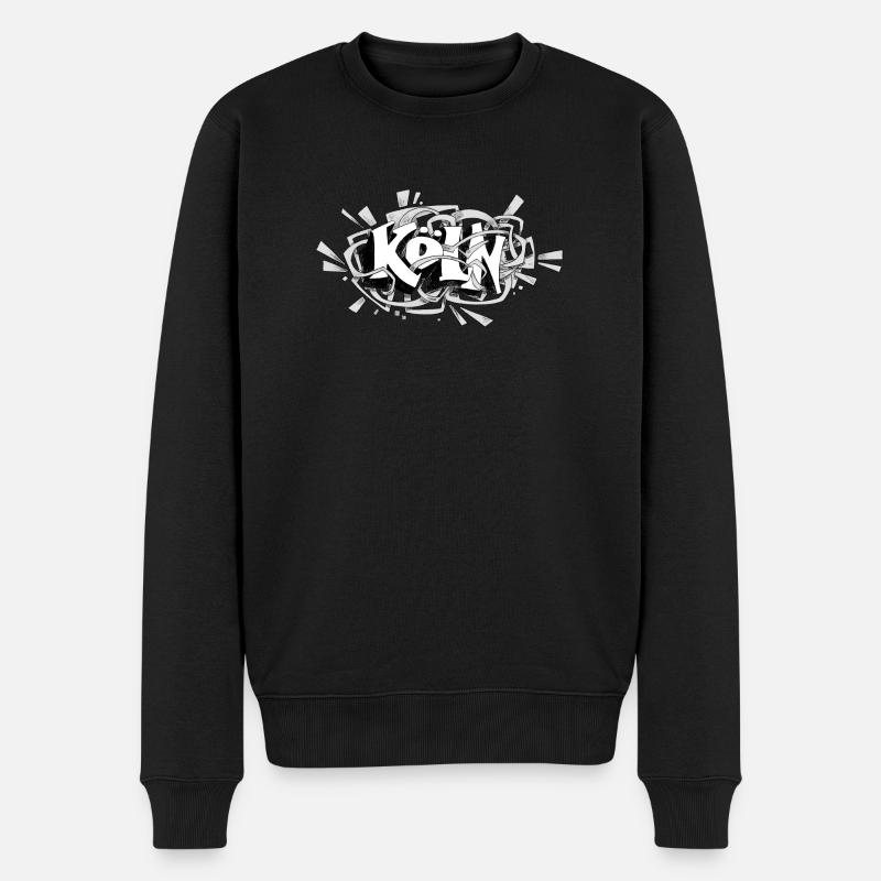 Köln - Männer Premium Bio Pullover - Schwarz