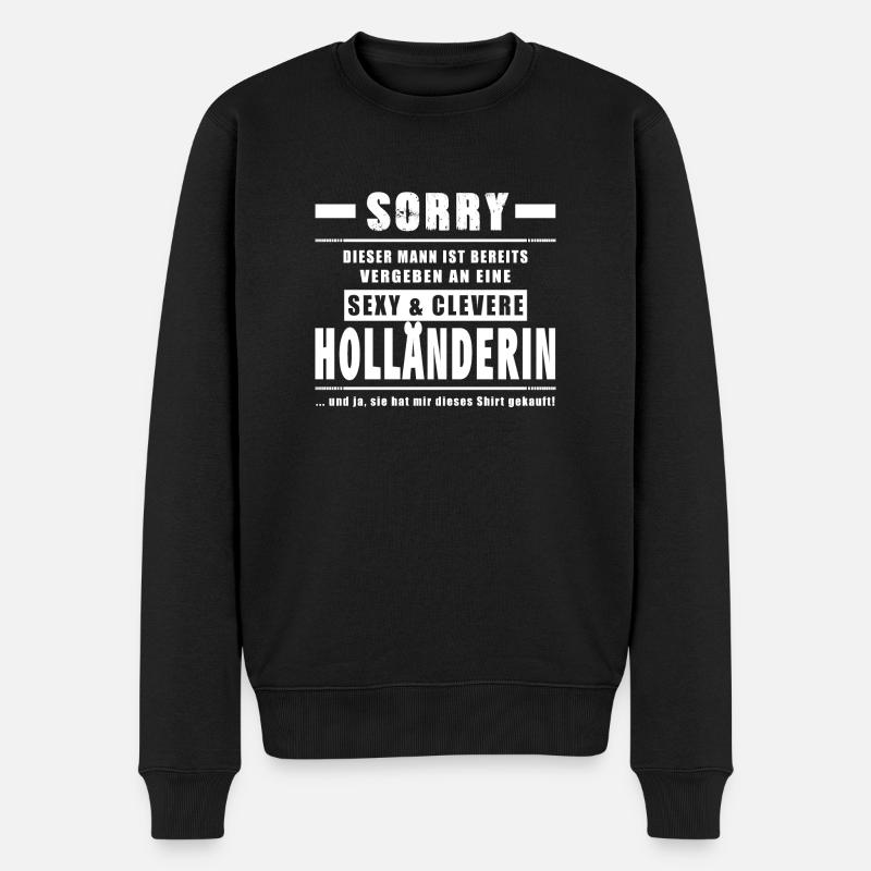 Mann Vergeben - Holländerin Holland Holländer - Männer Premium Bio Pullover - Schwarz